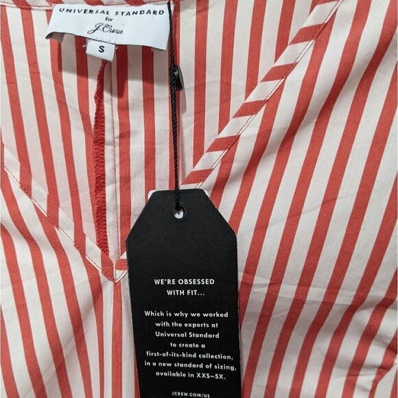 Universal Standard For J.Crew | Poplin Tie Sleeve Top - Picture 9 of 13